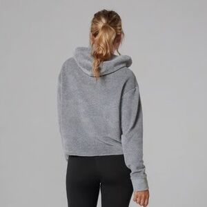 Tavi Noir textured semi cropped hoodie